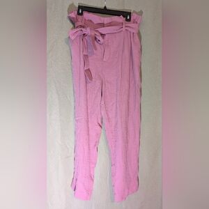 Source Unknown Pink Tie-Waist Pants